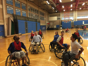Wheelchair basketball at YMCA South Shore Quincy